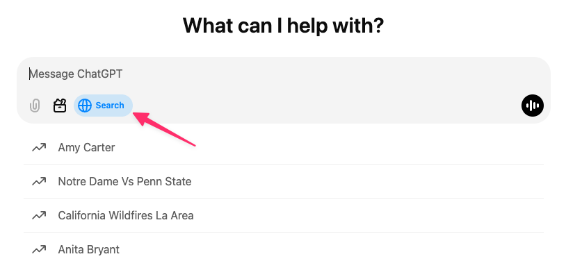 ChatGPT Web Search